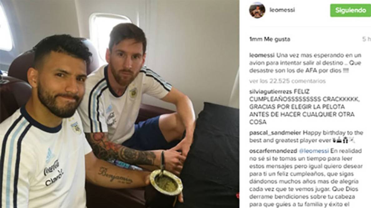 Leo Messi junto al 