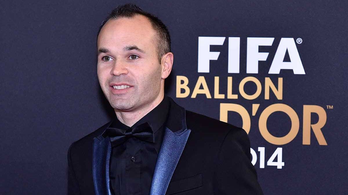Andrés Iniesta in the gala of Balloon of Gold 2014