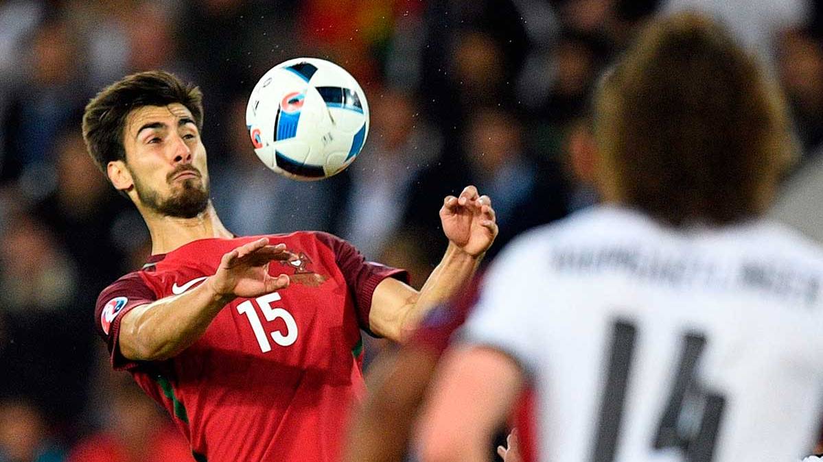 André Gomes, in a party of this Eurocopa of France 2016 with Portugal