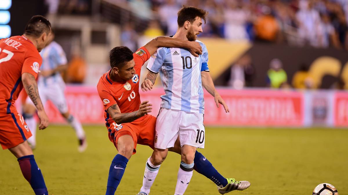 Lionel Messi, en la final de Copa América contra Chile