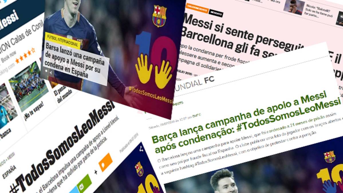 The covers doing echo of the #TodosSomosLeoMessi