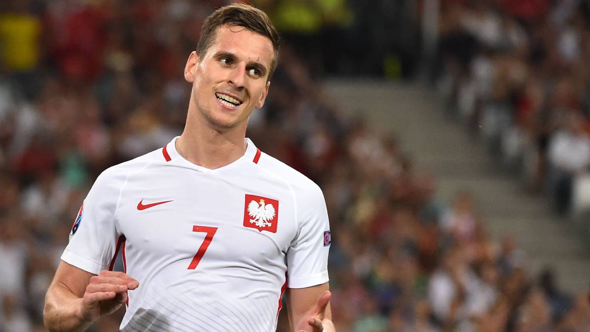 Milik, in a party with the selection of Poland against Portugal