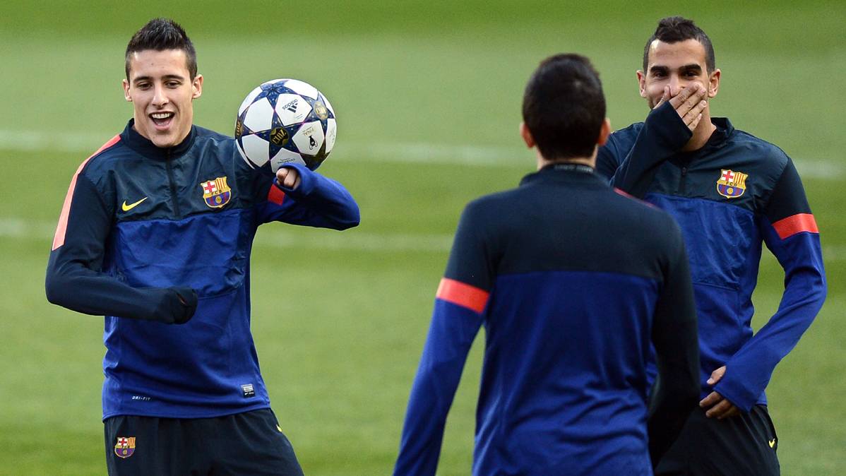Tello And Montoya, in an image of archive of 2013 with the Barça