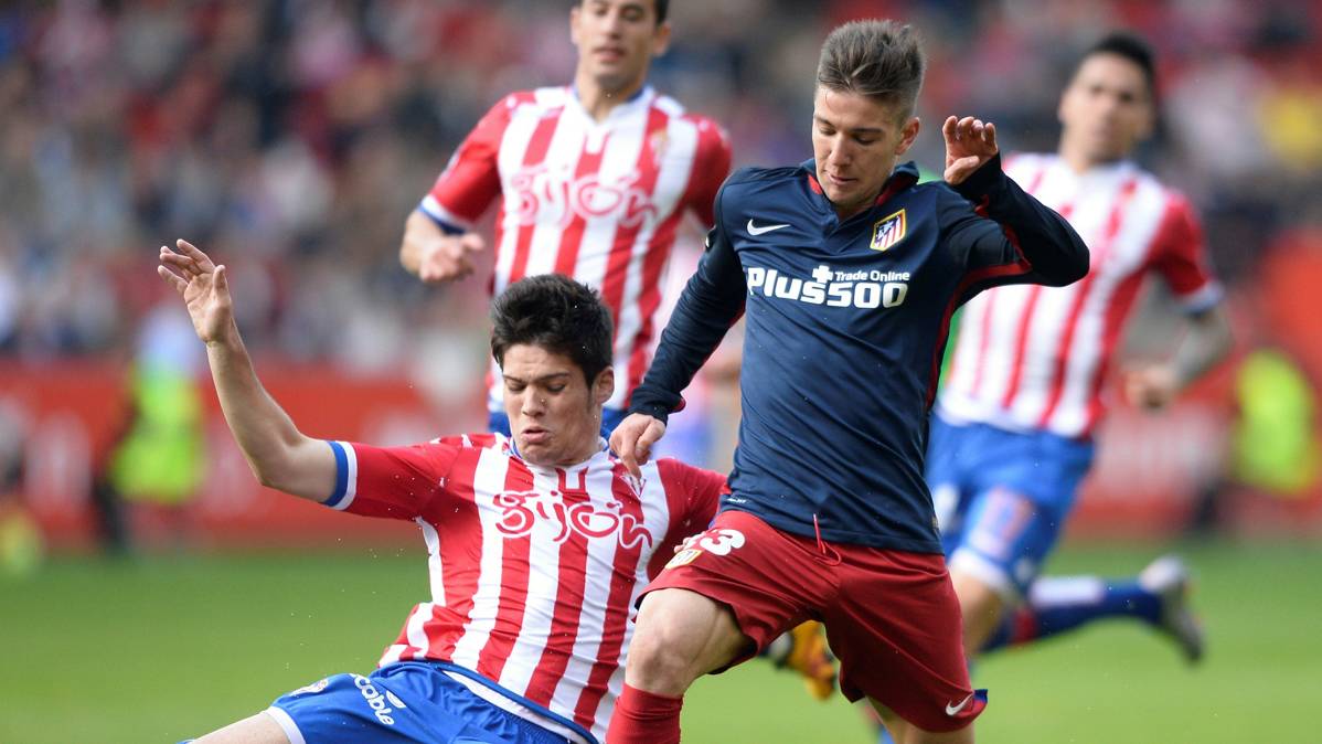 Luciano Vietto, in a party against the Sporting of Gijón