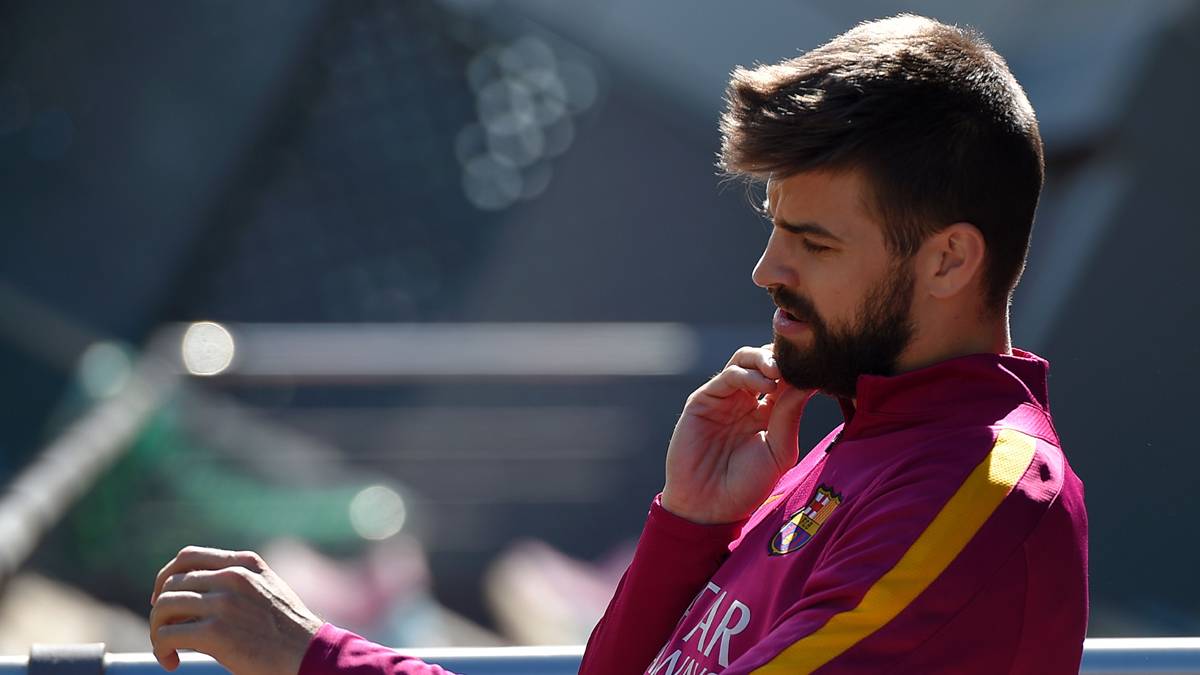 Gerard Hammered, during a session of train of the FC Barcelona