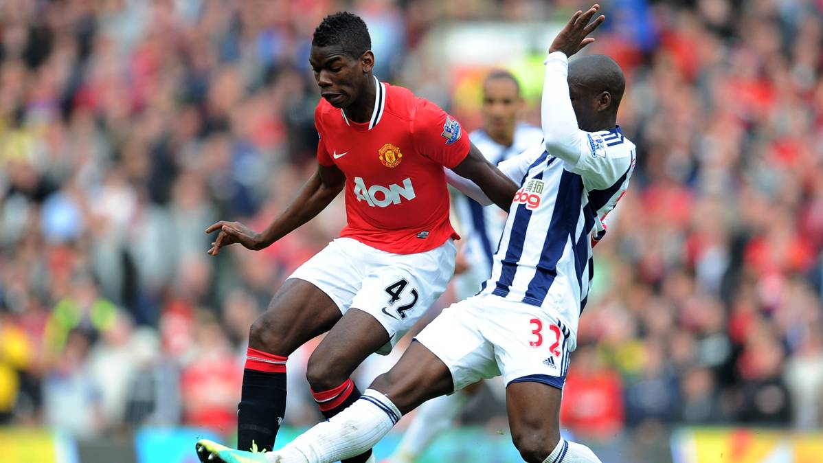 Paul Pogba, in a party of 2011 against the West Bromwich Albion