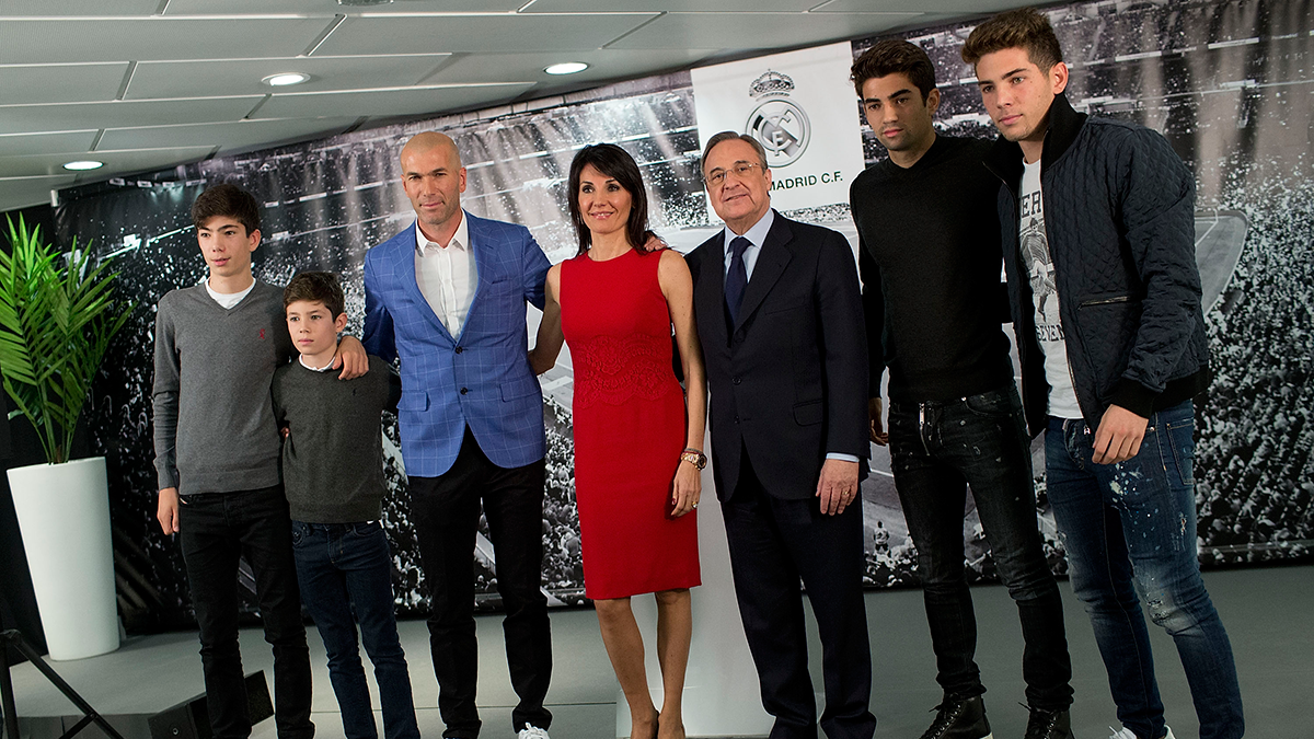 The Zidane, the day of the presentation of Zinedine like new trainer of the Real Madrid