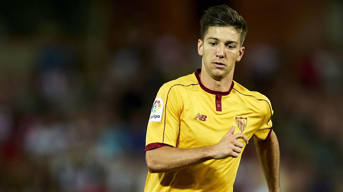 Luciano Vietto, durante el partido de debut con el Sevilla