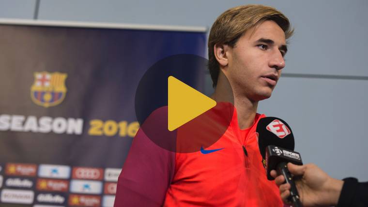 Sergi Samper, appearing in mixed zone