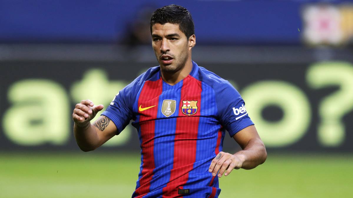 Luis Suárez, during the last party against the Leicester City