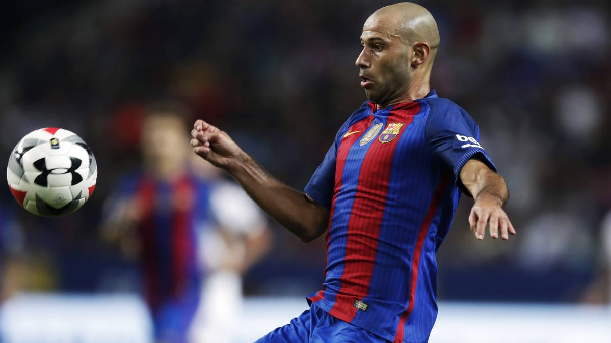 Javier Mascherano, during the friendly against the Leicester