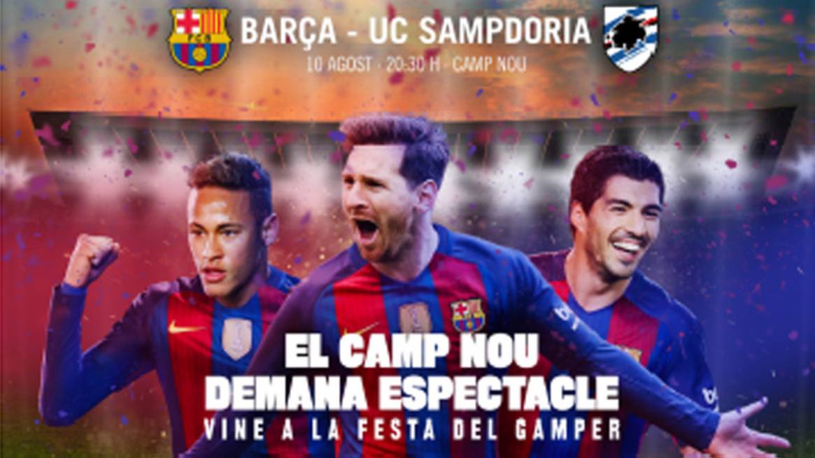 Cartel del FC Barcelona para el Trofeo Joan Gamper 2016
