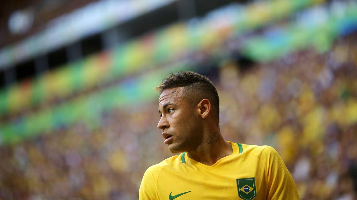 Neymar Jr, durante un partido con la selección de Brasil