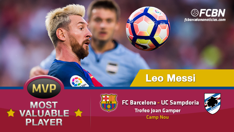 Leo Messi, MVP del FC Barcelona-UC Sampdoria