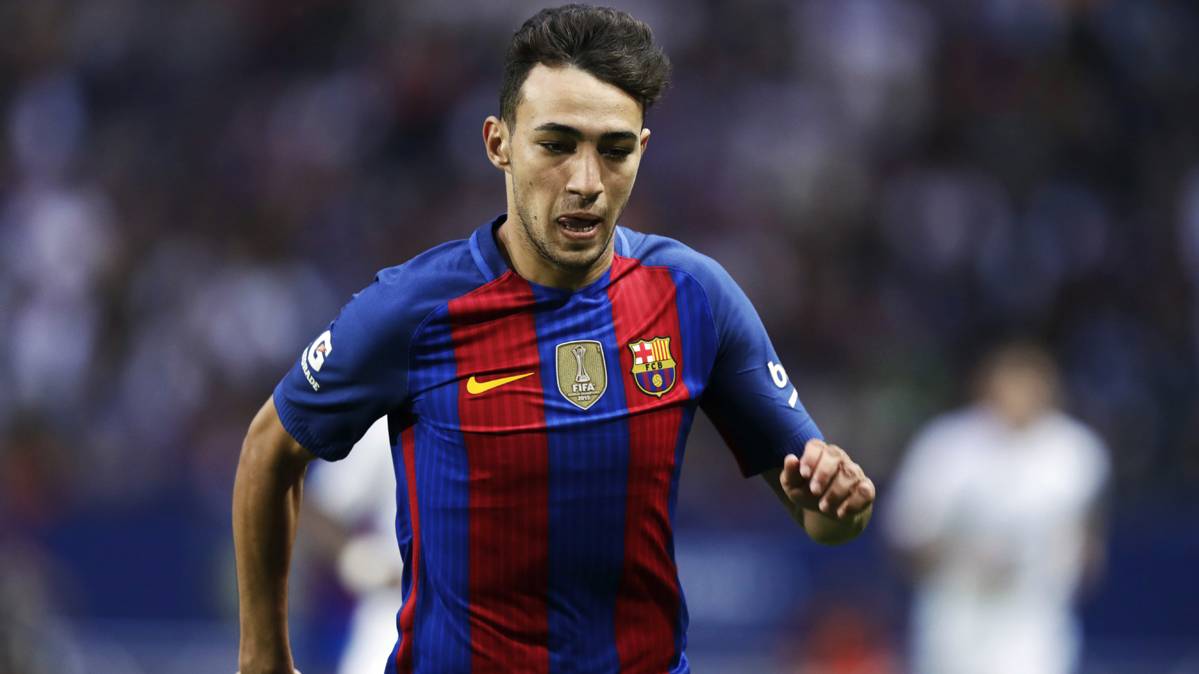 Munir The Haddadi, during the party of pre-season in front of the Leicester