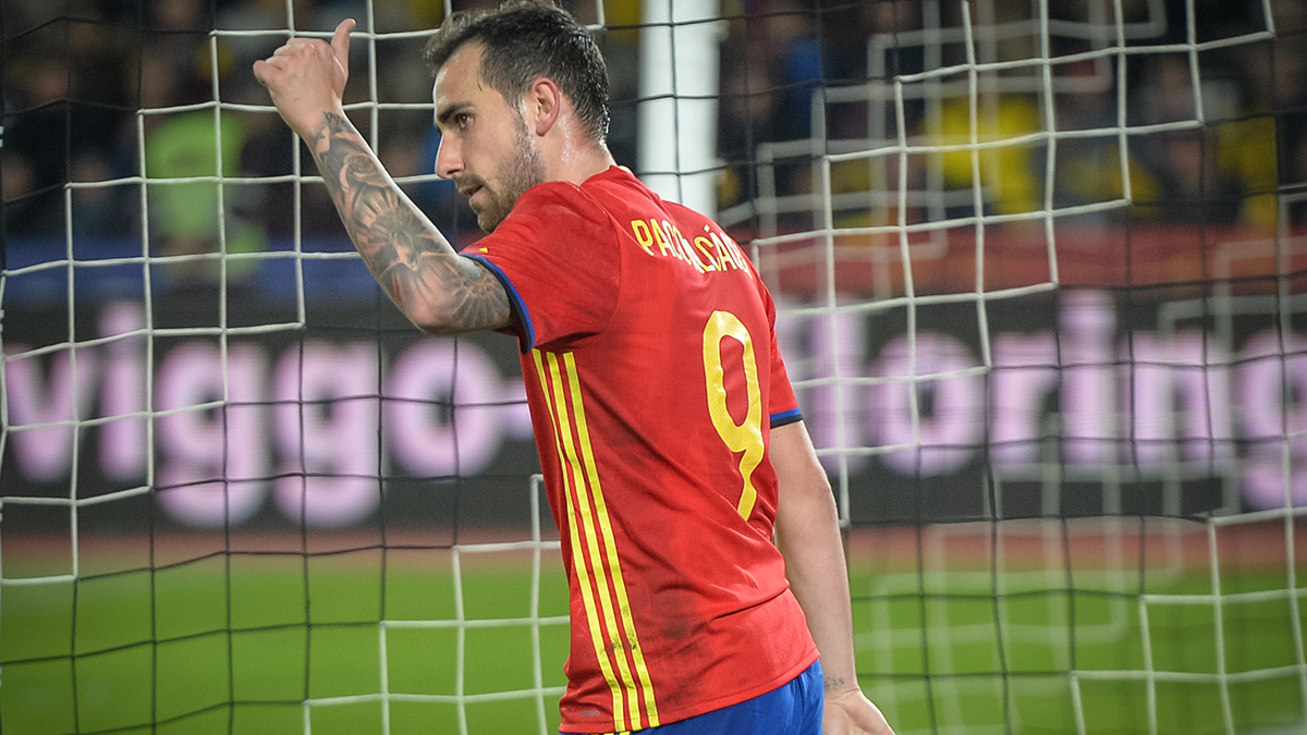 Paco Alcácer, en el partido disputado entre España y Rumania el pasado marzo