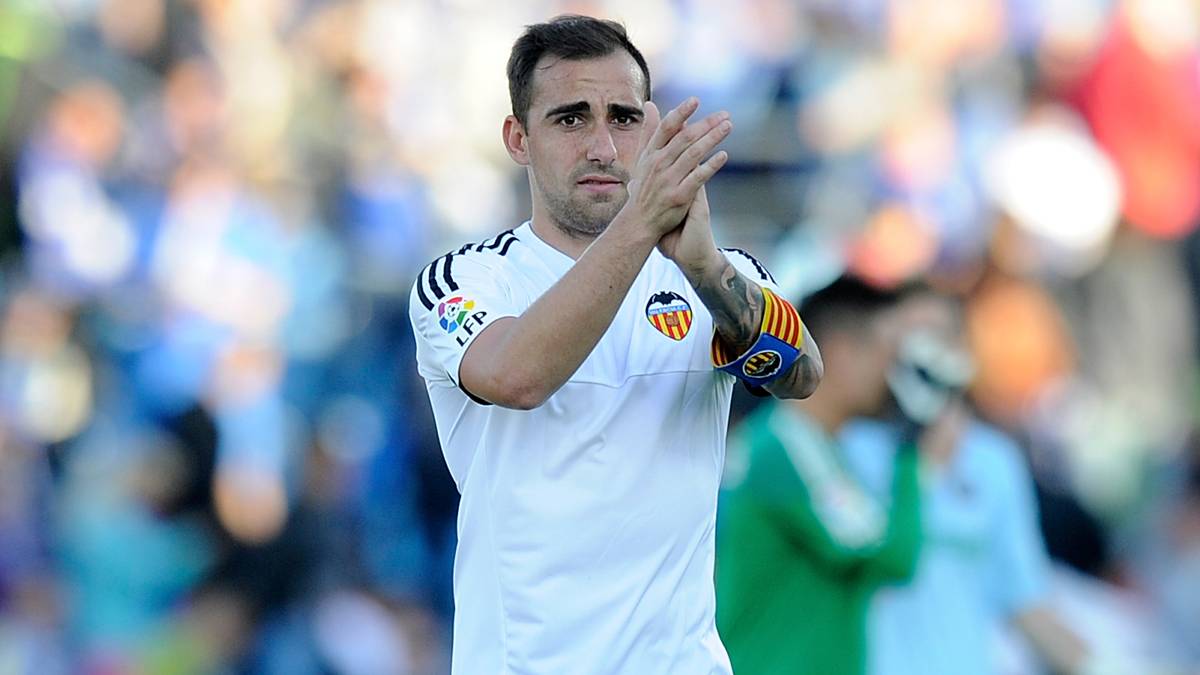 Paco Alcácer, during the presentation of Valencia 2016-17