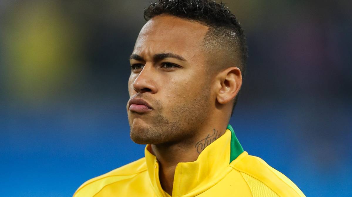 Neymar Jr, antes de un partido con Brasil en Río 2016