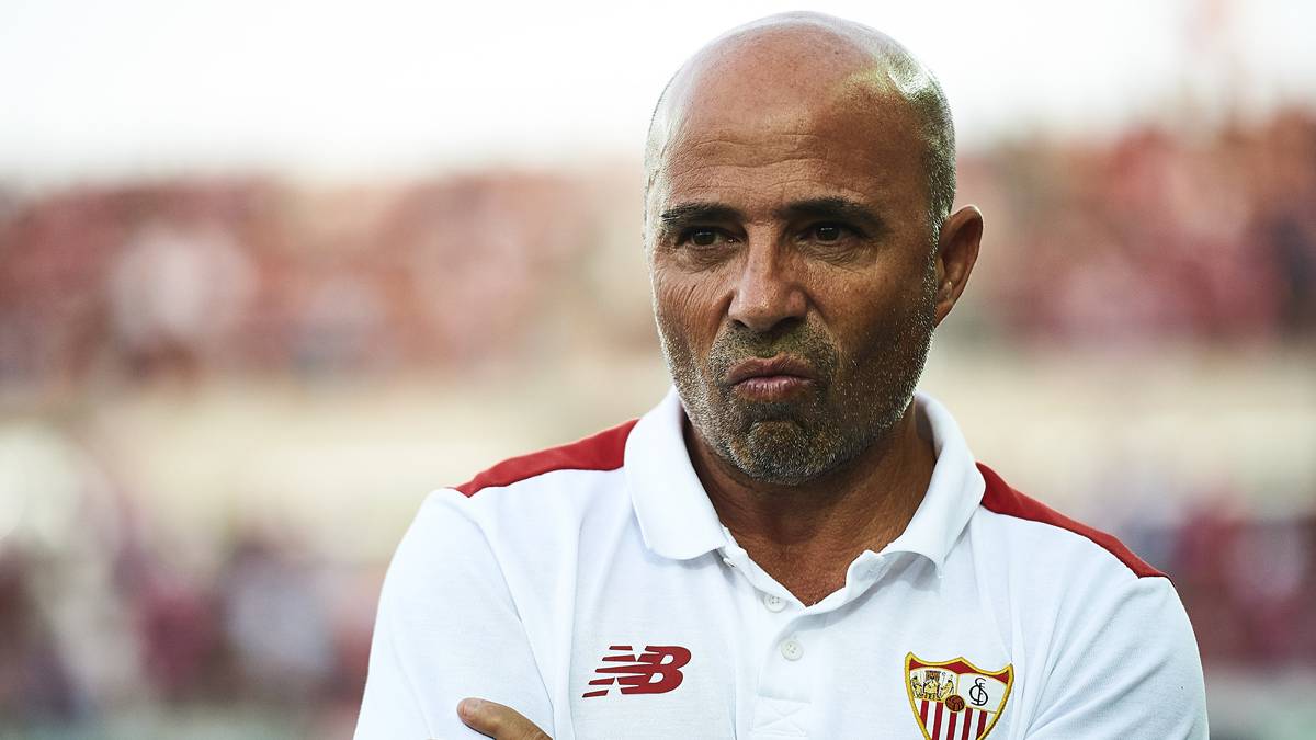 Jorge Sampaoli, during a party of pre-season with the Seville