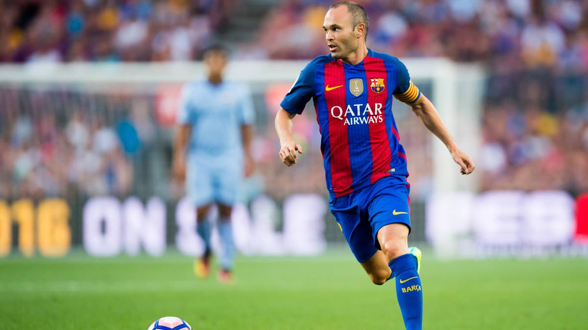 Andrés Iniesta, in an image of archive against the Sampdoria