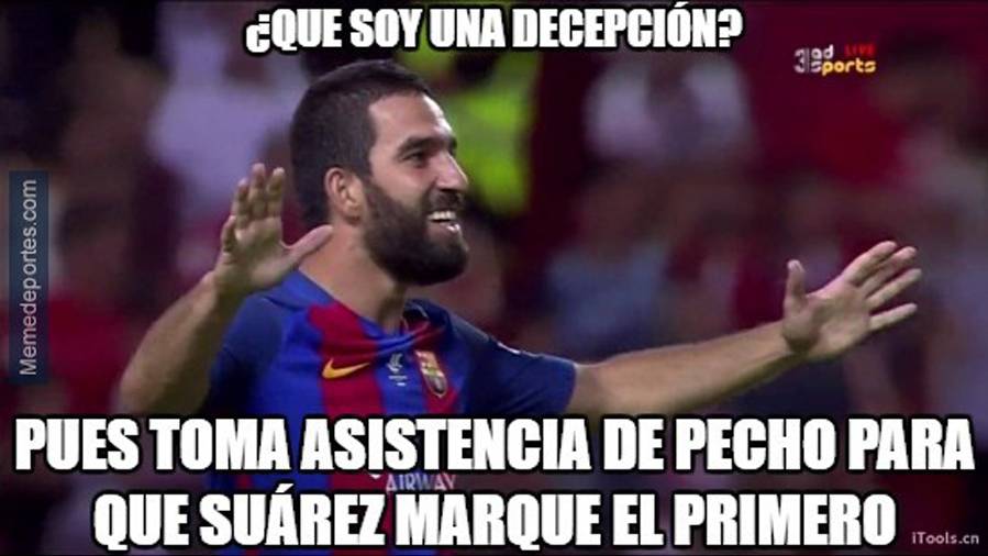 Burn Turan gave an assistance with the breast to Luis Suárez