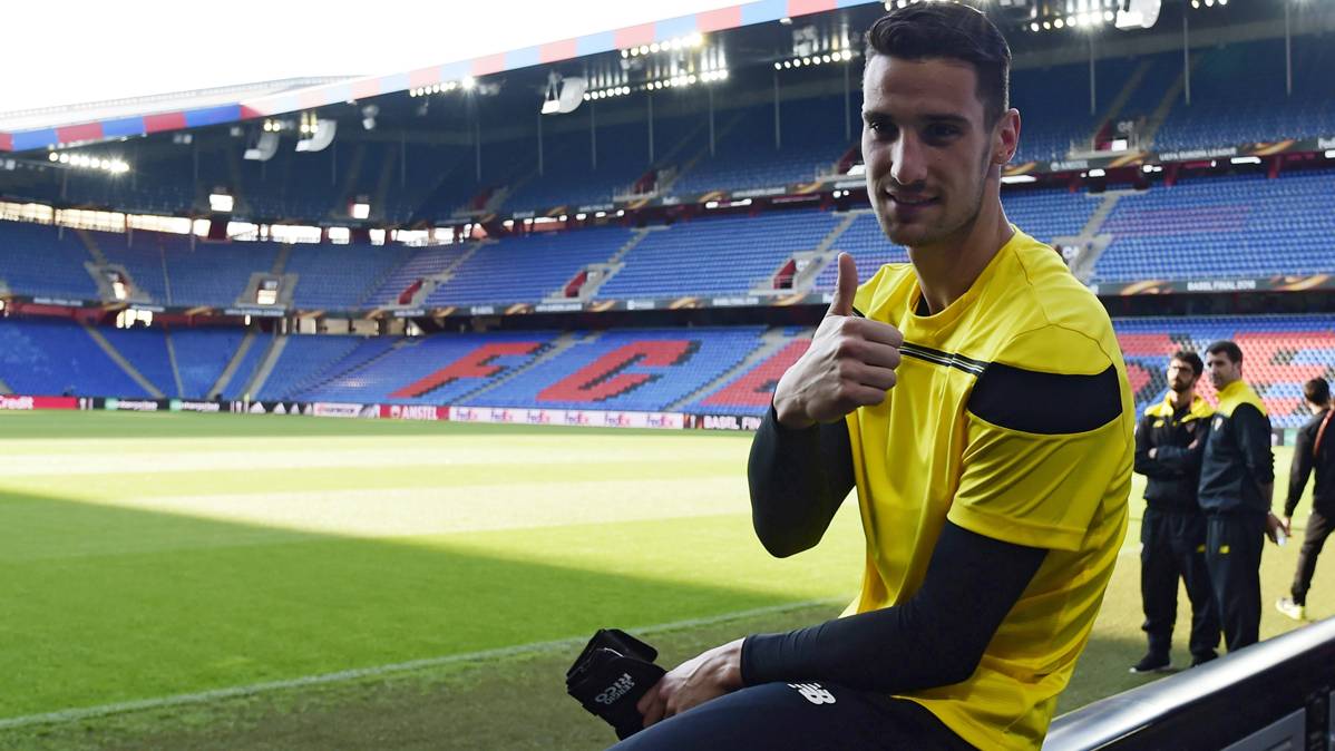 Sergio Rico, before the party against the FC Barcelona