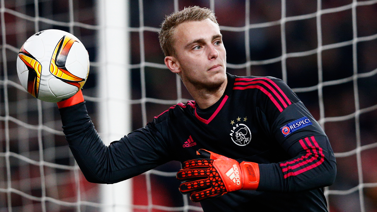 Jasper Cillessen, during a party with the Ajax of Amsterdam