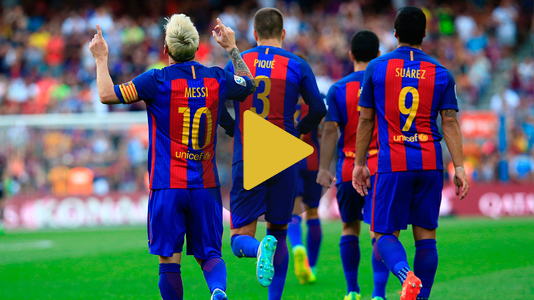 The video summary with the best goals of the FC Barcelona in front of the Real Betis