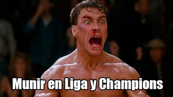 Munir Is the clear figure of the memes of the party of glass between the athletic of bilbao and the fc barcelona