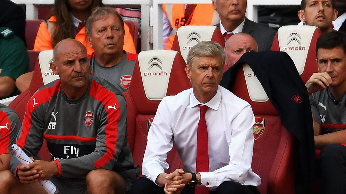 Arsène Wenger, durante un partido del Arsenal esta temporada