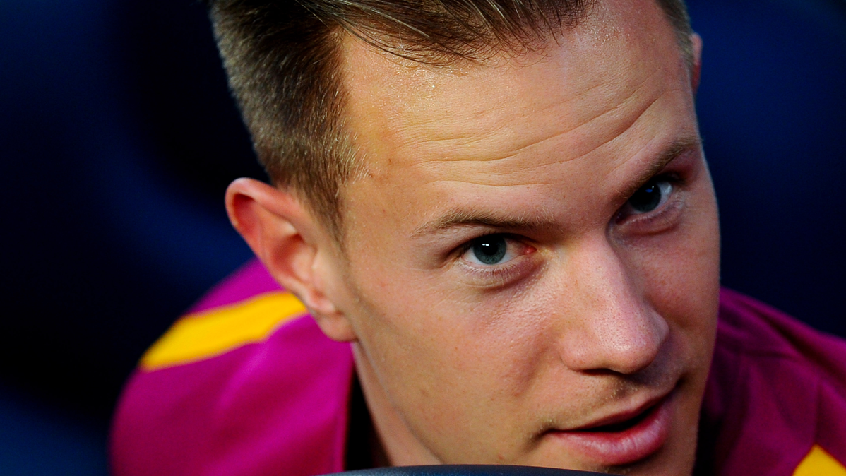 Marc-André Ter Stegen, in the bench in a party of the past season