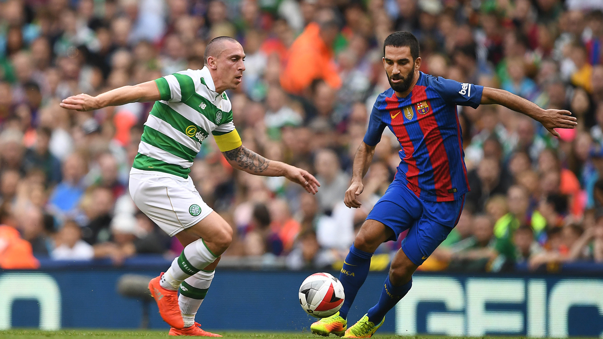 Burn Turan, during the friendly of this summer against the Celtic