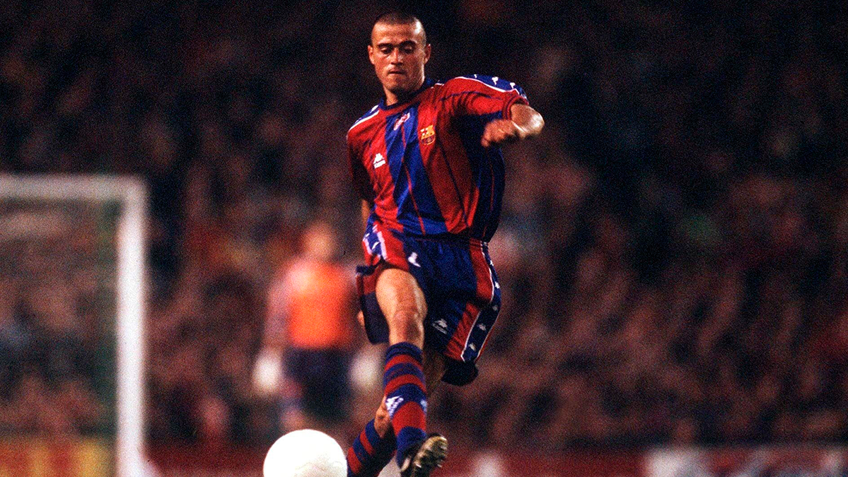 Luis Enrique, with the Barça in his stage like player