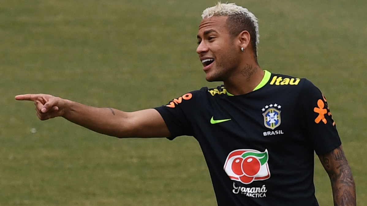 Neymar Jr, durante un entrenamiento con la selección de Brasil