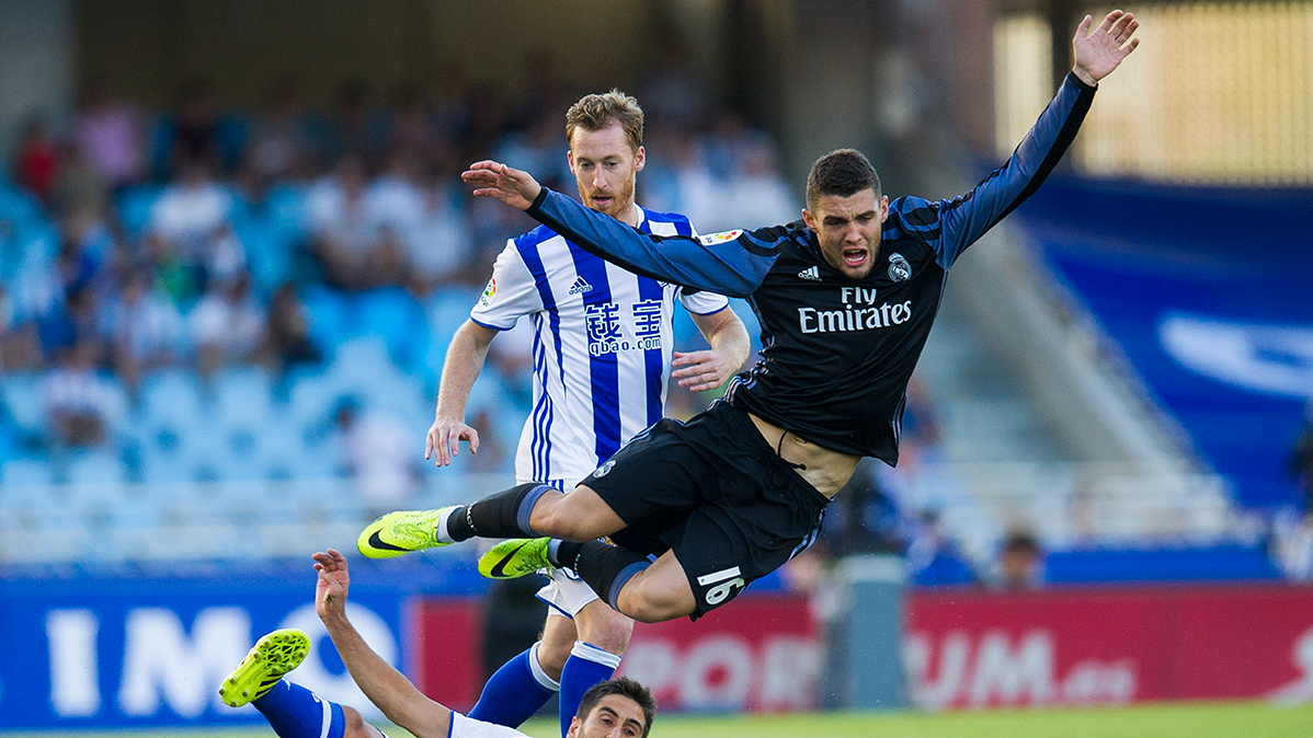 Mateo Kovacic, in a played of the Real Sociedad-Madrid