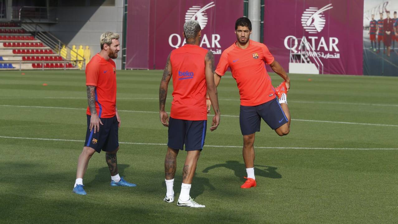 Messi, Neymar y Luis Suárez, juntos de nuevo en la Ciutat Esportiva