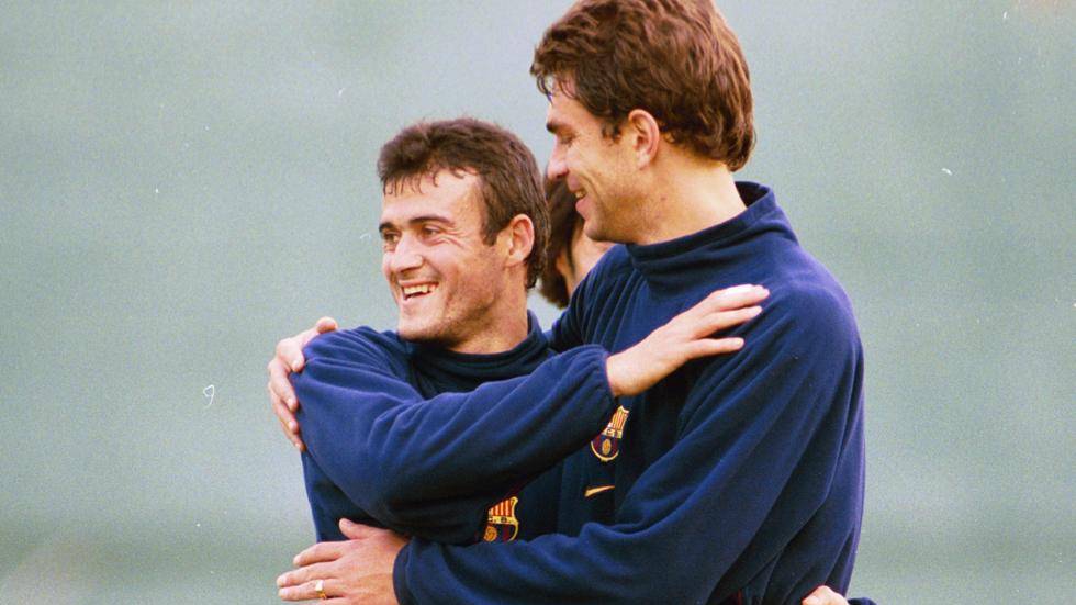 Luis Enrique and Mauricio Pellegrino in his stage in the FC Barcelona