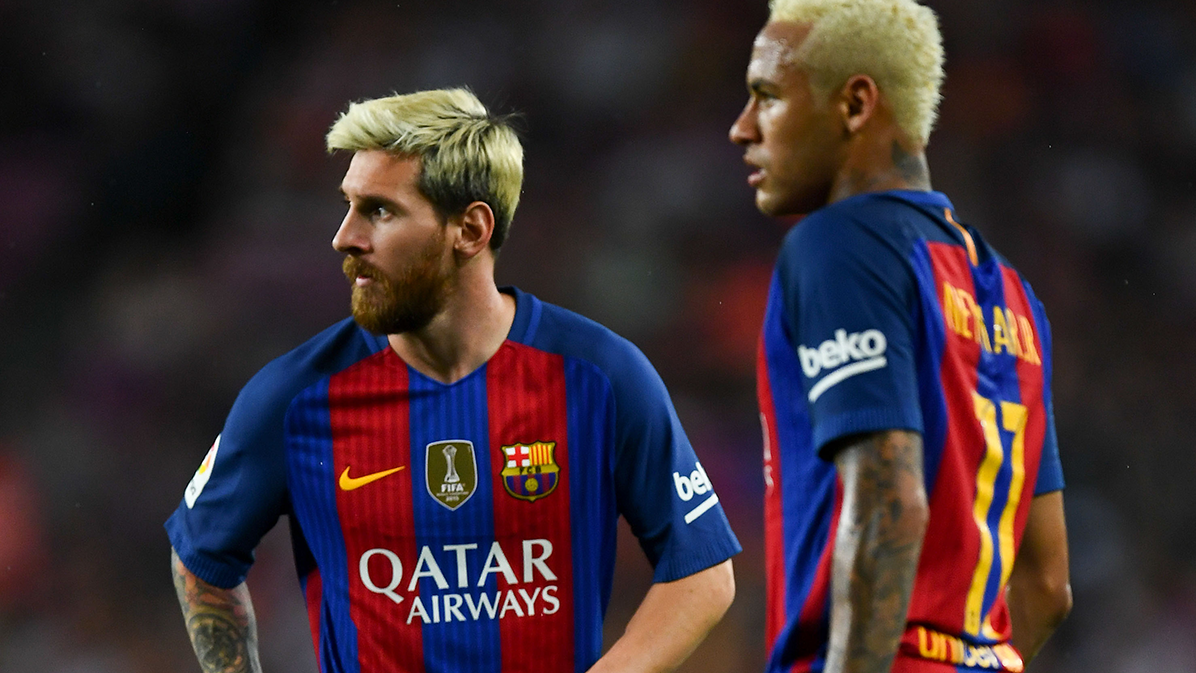 Messi y Neymar, durante un partido de esta 16/17