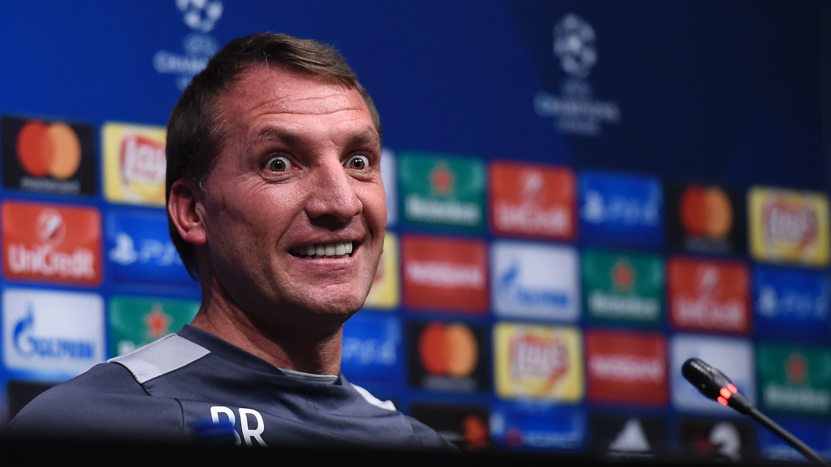 Brendan Rodgers, appearing in press conference