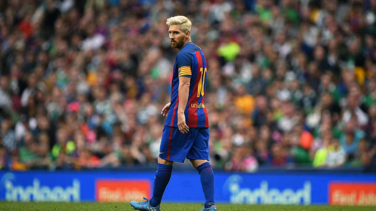 Leo Messi, durante el partido de pretemporada 2016 en el Aviva Stadium