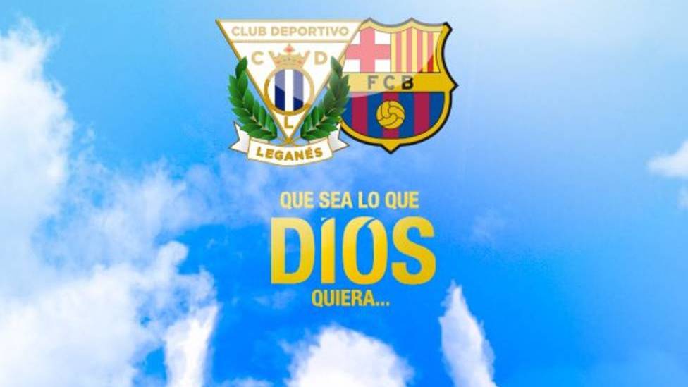 The poster of the CD Leganés-Barça, tribute to Leo Messi