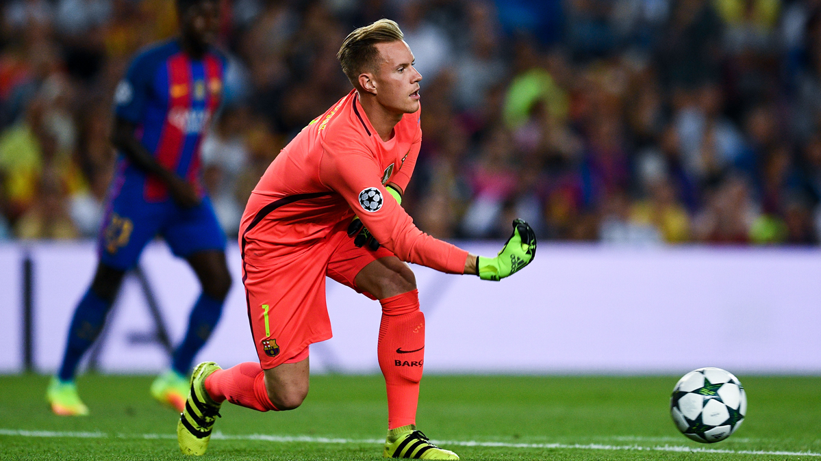Marc-André Ter Stegen, in one of his last parties with the Barça