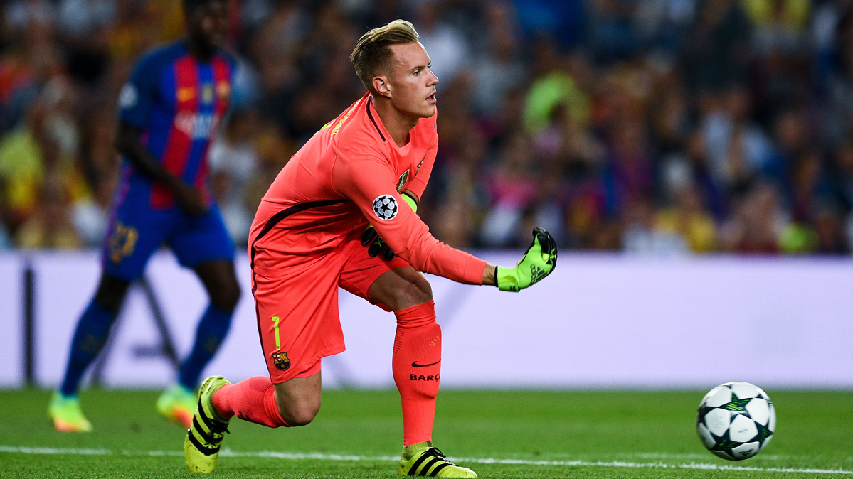 Marc-André Ter Stegen, en uno de sus últimos partidos con el Barça