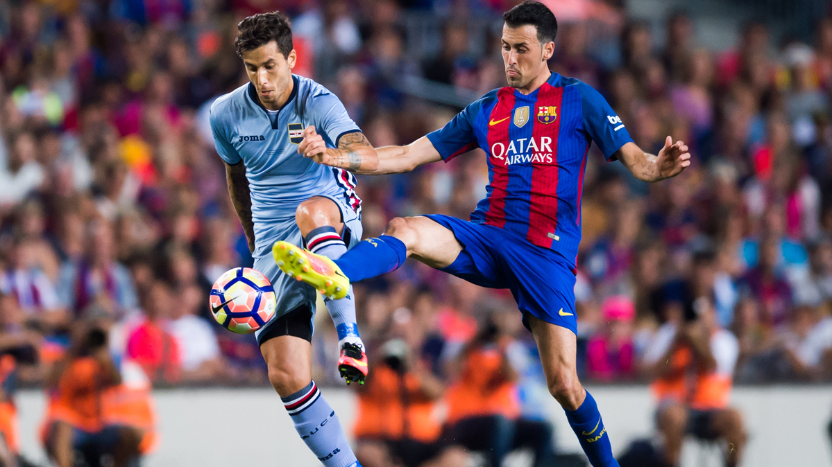 Sergio Busquets, during the Trophy Joan Gamper 2016