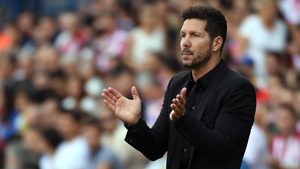 The Cholo Simeone, during the last party of the Athletic of Madrid