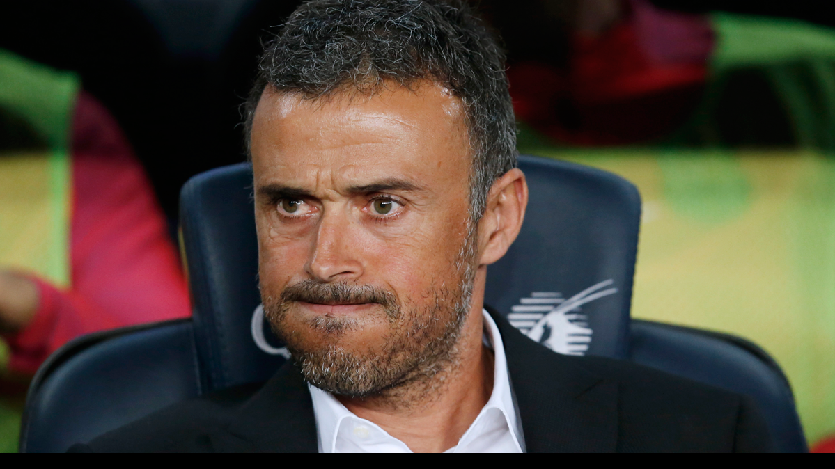 Luis Enrique, in the bench of the FC Barcelona in an image of archive