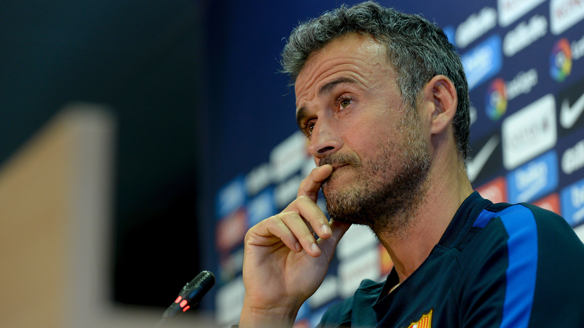 Luis Enrique, speaking in press conference with the FC Barcelona