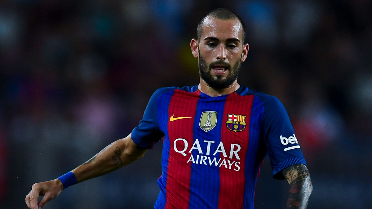 Aleix Vidal, during the party against the Alavés in the Camp Nou