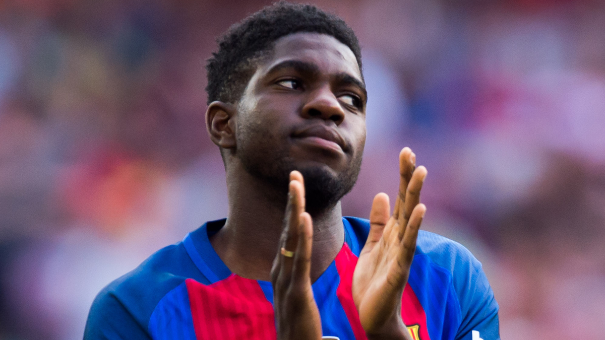 Samuel Umtiti, en una imagen de archivo con el FC Barcelona