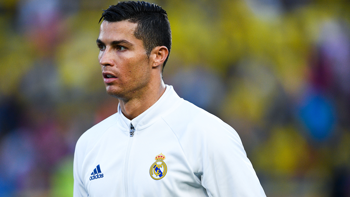 Cristiano Ronaldo, durante la previa del partido contra Las Palmas